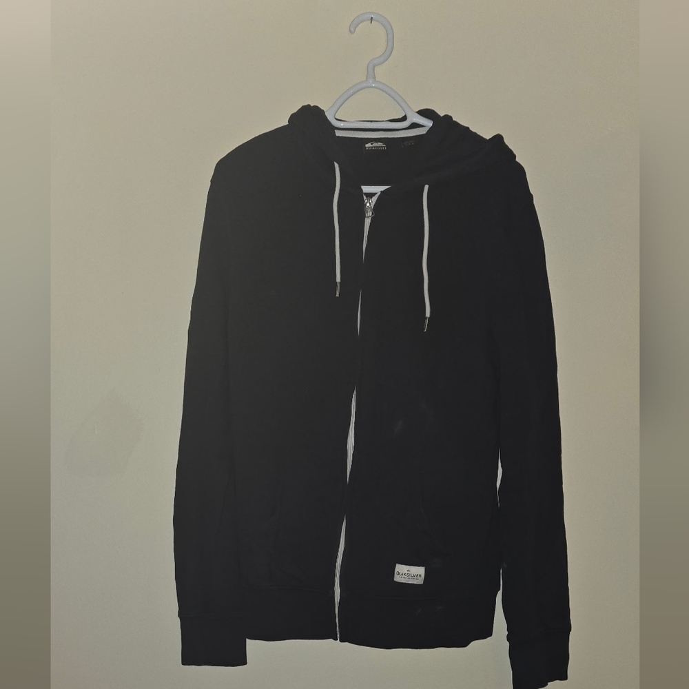 Black Quiksilver Zip-Up Hoodie